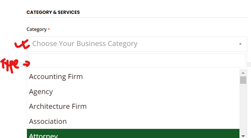 Category and Services